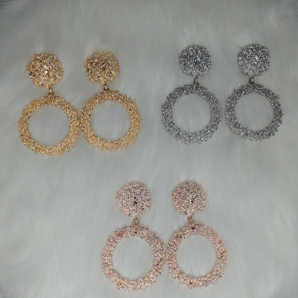 Circle Boho Chic Earrings Set Of 3